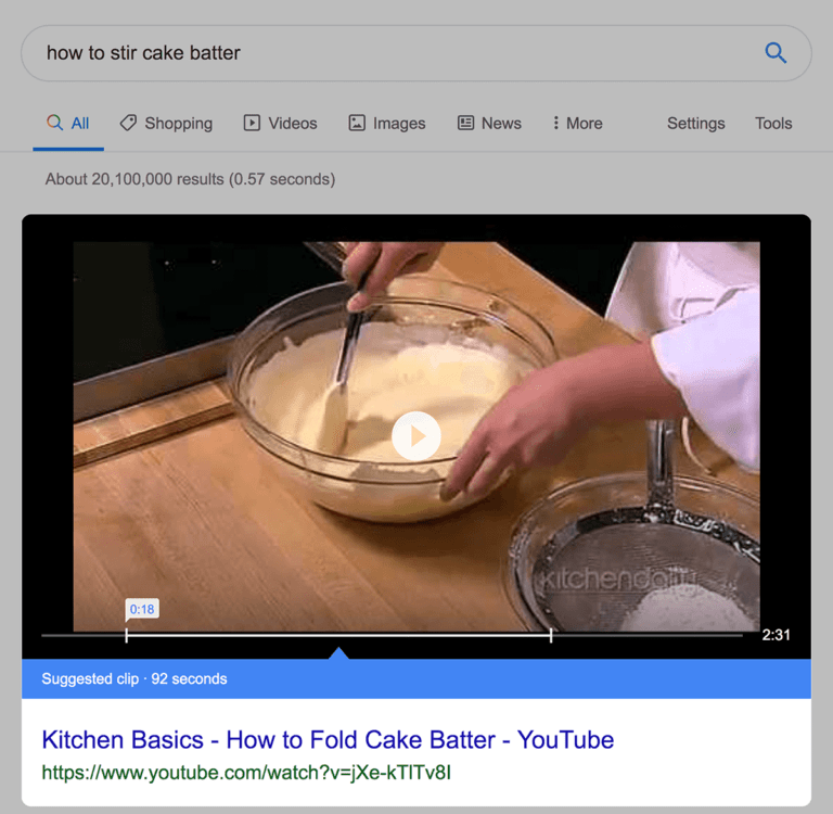 Featured Snippet With Video