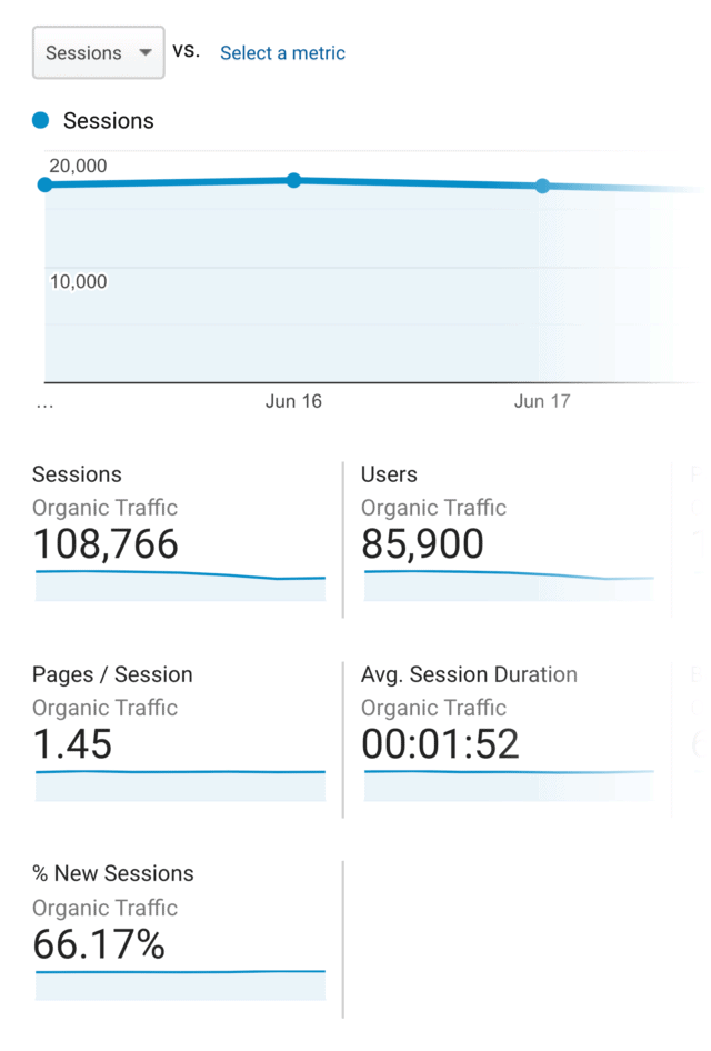 google analytics search engine visitors