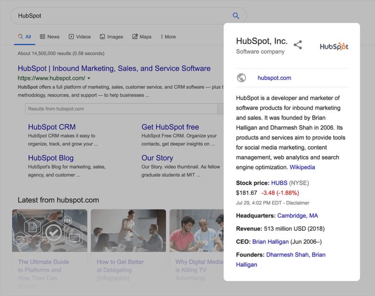 hubspot knowledge graph